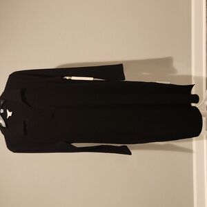 NWT- Caslon Classic Black Ribbed V-Neck Dress- L